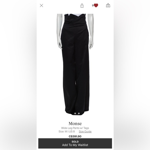 NWT Monse size 8 pants - Picture 5 of 5